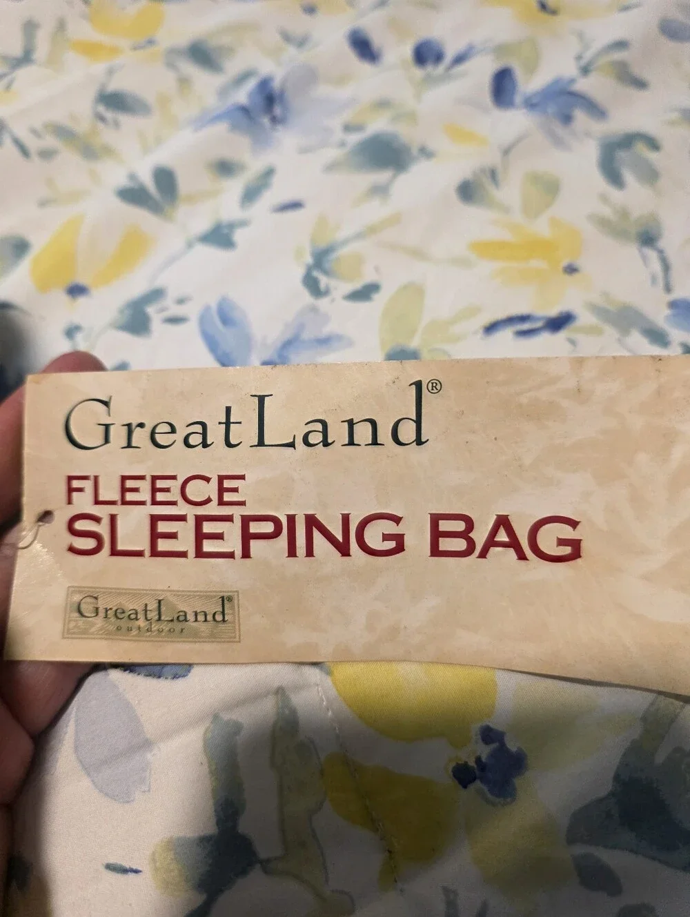 GreatLand Fleece Sleeping Bag - Navy Blue 1 Person 32x75 In. Mach Wash W/ Straps